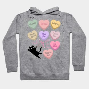 Cat Adoption Kitten Kitty Lovers Cute Candy Heart Funny Hoodie